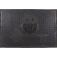 Коврик SUNSTEP резиновый, 40х60 см, Сова, черный 31-038