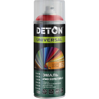 Аэрозольная эмаль Deton универсальная Красный транспортный RAL 3020 UNIVERSAL 520 мл 127057 DTN-A07365