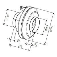 Круглый канальный вентилятор IMPERA диам.160 IMP.FBP.E22.2E.160