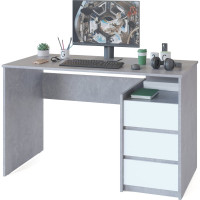 Письменный стол СОКОЛ СПм-21 бетон/белый 00-00011535