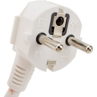 Сетевой шнур СПб УПП-5 с вилкой, ПВС, 3x1,5-81, белый, 2,0 м 99928433