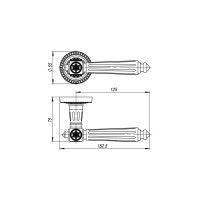 Раздельная ручка ARMADILLO R.CL55.Matador (Matador CL4) BB-17 коричневая бронза 27807