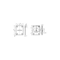 Накладка на сувальдный замок FUARO (ESC081/082) матовый никель (2 шт)  ESC.S-lift+S/K.set 31207
