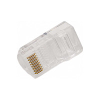 Универсальный коннектор RJ-45 под витую пару Cabeus категория 5e, (для одножильного и многожильного кабеля) для проводников с толщиной по изоляции до 1,05 мм 100 шт 8P8C