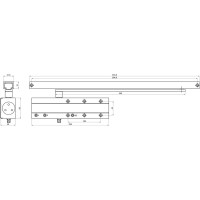 Доводчик со скользящей тягой Doorlock dl340s bc en1-4 коричневый 75568