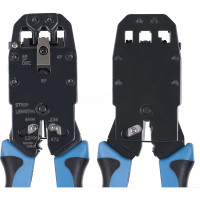 Обжимной инструмент Cabeus для RJ-45 (8р8с), RJ-11/12 (6р6с, 6р4с, 6р2с), 4р4с, 4р2с, профессиональный HT-2008A