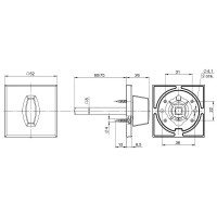 Поворотная ручка FUARO BKW8x75.K.RL52 (BKW8x75 RL) SSC-16 сатинированный хром 42743