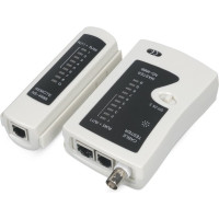 Тестер Cabeus для витой пары, коаксиала, телефона (кож.зам.чехол) CT-BNC-RJ45