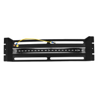 Корпус с DIN-рейкой Cabeus на 22 места, 19 дюймов, 3 юнита, цвет черный (RAL 9004) PS-3U-BK