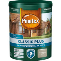 Пропитка-антисептик быстросохнущая Pinotex CLASSIC PLUS 3 в 1, скандинавский серый 0,9 л 5727897