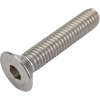 Винт с потайной головкой и внутренним шестигранником ВИРТУОЗ 6x30 мм, DIN 7991, нерж. сталь А2, 6 шт. 44710