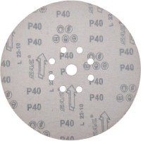 Круг шлифовальный RED D 225 мм, P40, на липучке, 10 шт, 9 отверстий PADU 10-D225-9-Р40кор