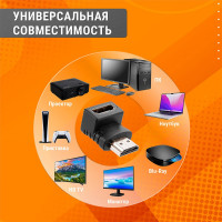 HDMI угловой переходник TDM ELECTRIC HDMI-HDMI на 90° позолоченные контакты SQ4040-0104
