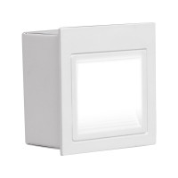 Светодиодный светильник Jazzway для ландшафтного и архитектурного освещения PWS/R S8484 3Вт 4000К IP20 White белый встраиваемый для ступеней 5005679