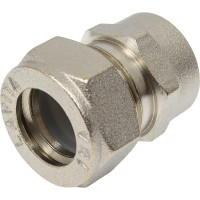 Муфта Lavita труба-вн. резьба усиленная V/S F 15х1/2 HP, НИКЕЛ V/S (F) 151/2" HP, НИКЕЛ