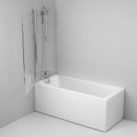Шторка на борт ванны AM.PM Gem 80х140, поворотная W90BS-D080-140CT