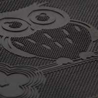 Коврик SUNSTEP резиновый, 40х60 см, Сова, черный 31-038