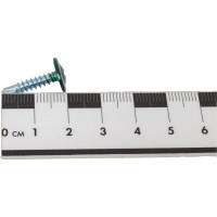 Саморез крепежная техника прессшайба, зеленый мох, 4,2x19 ral 6005, сверло, 50 шт. 10654