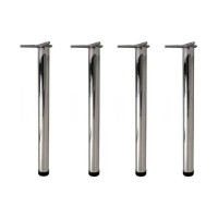Ножка для стола MFK-TORG 82 см, хром, крепление усы 4440 Н-82 Х