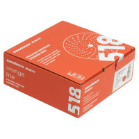Диск шлифовальный на бумажной основе 518 Orange Ceramic Р600, 125 мм, 8 отверстий, 50 шт SANDWOX 518.125.600.08