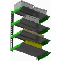 Модульный стеллаж ООО Металекс Metalex серии FLY, 1000x900x400, 4 полки SMFIV1009040