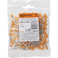 Наконечник-гильза TDM ELECTRIC е4018 4,0мм2 с изолированным фланцем (100шт) SQ0512-0026