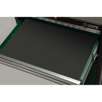 Инструментальная тележка Sata 692x488x840 мм, 4 выдвижных лотка, 1 ящик, отдельно доп. перфорир. панель для инструментов 95125