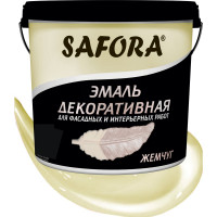 Декоративная акриловая эмаль SAFORA перламутровая, жемчуг, 800 г ЭМ104/2