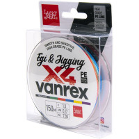 Плетеная леска Lucky John LJ Vanrex EGI & JIGGING х4 BRAID Multi Color 150/017 LJ4108-017