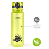 Бутылка для воды BAROUGE ACTIVE LIFE с нескользящим покрытием BP-915/100 600 мл/зеленый/бутылка