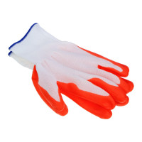 Садовые перчатки с резиновым полуобливом Inbloom полиэстер, р.10, 23.5см, 30г 188-041