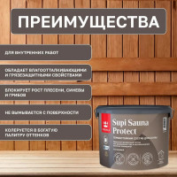 Состав для сауны Tikkurila SUPI SAUNA PROTECT EP п/мат 9л 700014052