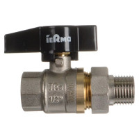 Шаровой кран Terma CB 1/2 бабочка с американка 25691