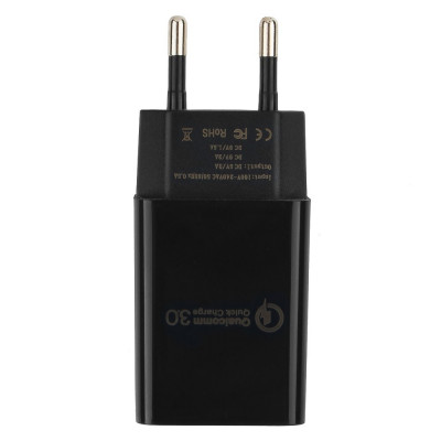 Cablexpert Адаптер питания MP3A-PC-17 QC 3.0 100/220V - 1 USB порт 5/9/12V черный