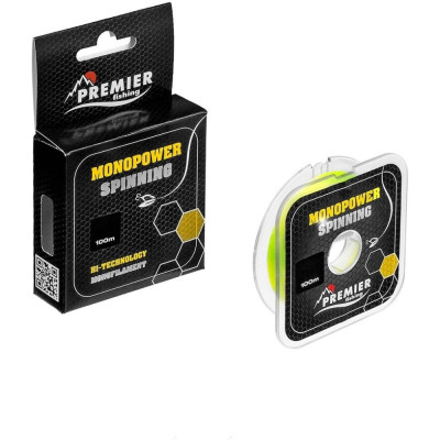 Premier fishing Леска monopower spinning 0,28mm/100m f.yellow nylon (pr-ms-y-028-100) 00000281050