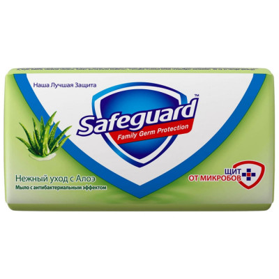 SAFEGUARD мыло Нежный уход Алоэ 90г 5000174645675