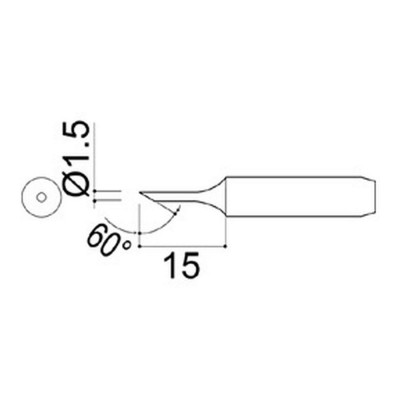 Наконечник для паяльников серии 900/701/702B HAKKO 900M-T-1.5CF