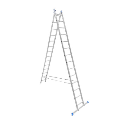 LadderBel Лестница алюминиевая двухсекционная 14 ступеней LS214