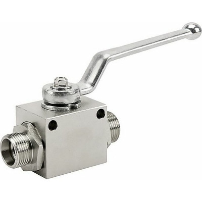 Гидравлический шаровой кран TITAN LOCK DN 6 (1/4") типа НР-НР M14x1.5, с креп. отв., сталь TLHYDV1/4M