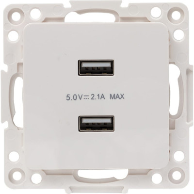 EKF Стокгольм Механизм Розетки USB 2-местной 2,1А белый PROxima EYR16-028-10-2USB