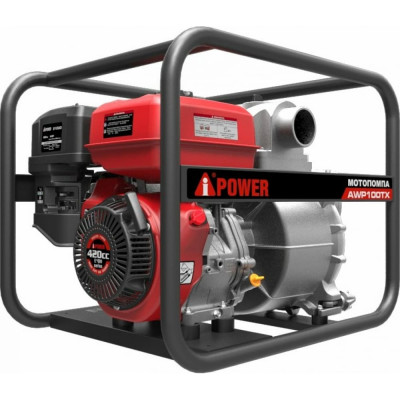 A-iPower Мотопомпа бензиновая для сильно загрязненной воды AWP100TX 30341