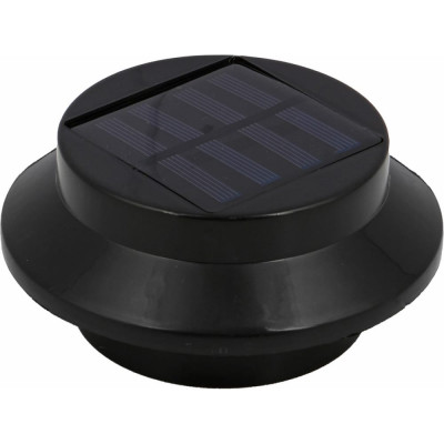 INBLOOM Фонарь на солн.батарее черный, d11.5x5.5см, 3LED*белый, 1x1.2V NI-MH АА 600 mAh, металл 475-309
