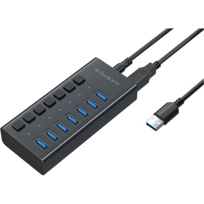 Usb-концентратор Harper HUB-07MB Black H00003295