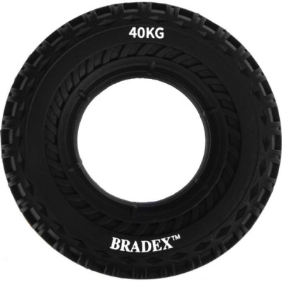 BRADEX Кистевой эспандер 40 кг, круглый с протектором, черный SF 0569