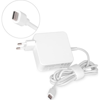 TopOn Блок питания 65W кабель Type-C, Power Delivery, Quick Charge 3.0 в розетку, белый TOP-UC65W