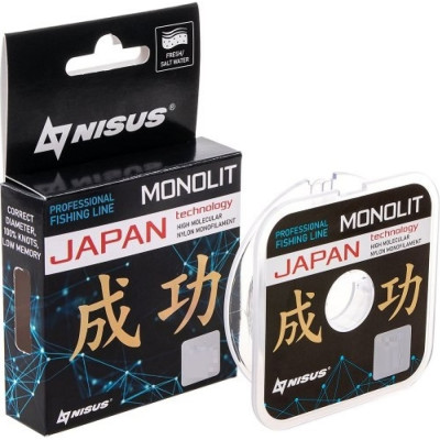 Nisus Леска monolit 0,105mm/50m nylon transparent (n-mo-0.105-50) 00000348109