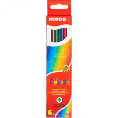 Kores Карандаши цветные 6цв 6-гран 96306.01 153052