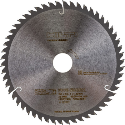 Hilti Диск цирк.пилы SCB WS CC 190x30 z54 2112324