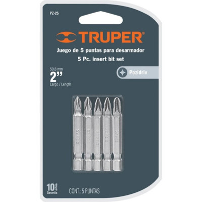 Truper Набор бит 51 мм 5 шт РZ-25 17799