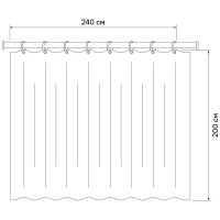 IDDIS Штора для ванной комнаты, 200*240см, полиэстер, B45P224i11